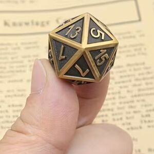 Premium Zinc Alloy D20 Polyhedral Dice for RPGs, Role-Playing & Board Games